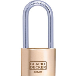 Λουκέτο ασφαλείας μακρύλαιμο Black+Decker με 3 κλειδιά - 40mm 8301100000000000
