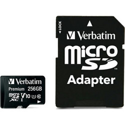 Verbatim Premium microSDXC 256GB Class 10 U1 V10 UHS-I