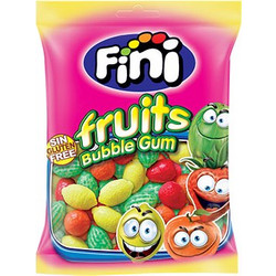 Fini μαστίχες fruits bubble gum με γεύση φρούτων 90g - 90gr
