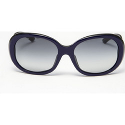 Prada SPR 08LS ZVQ3M1 Γυναικεία Γυαλιά Ηλίου Οβάλ Κοκάλινα Μαύρα με Μαύρο Degradee Φακό