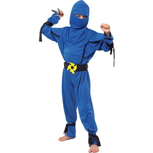 Παιδική Αποκριάτικη Στολή Ninja Μαχητής Μπλε 242