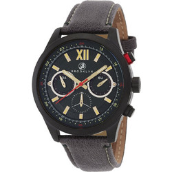 Brooklyn Watch Co. Stuyvesant Ανδρικό Ρολόι Χρονογράφος με Καφέ Δερμάτινο Λουράκι BW-8128-GQ-08-GRY