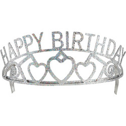 ΑΞΕΣΟΥΑΡ ΤΙΑΡΑ ΜΕΤΑΛΛΙΚΗ HAPPY BIRTHDAY