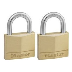 MASTER LOCK 150EURΤ ΣΕΤ 2 ΛΟΥΚΕΤΩΝ ΜΠΡΟΥΤΖΙΝΩΝ ΜΕ ΙΔΙΟ ΚΛΕΙΔΙ 50 mm