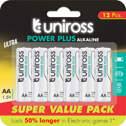 Uniross Power Plus Alkaline AA 12τμχ