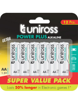 Uniross Power Plus Alkaline AA 12τμχ