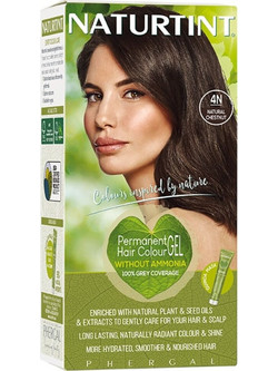 Phergal Naturtint 4N Brown Natural Μόνιμη Βαφή Μαλλιών Χωρίς Αμμωνία