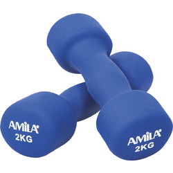 Amila 44449 Σετ Βαράκια Στρογγυλά Neoprene 2x2kg