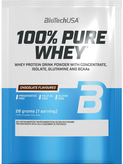 Biotech USA 100% Pure Whey Black Biscuit Πρωτεΐνη Ορού Γάλακτος Γράμμωσης Χωρίς Γλουτένη 28gr