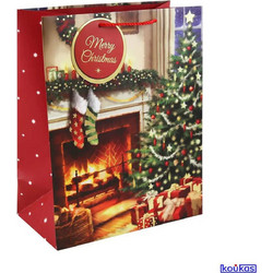 CLAIRE FONTAINE Τσαάντα Δώρου 27χ33χ14 Xmas Foil Τζάκι