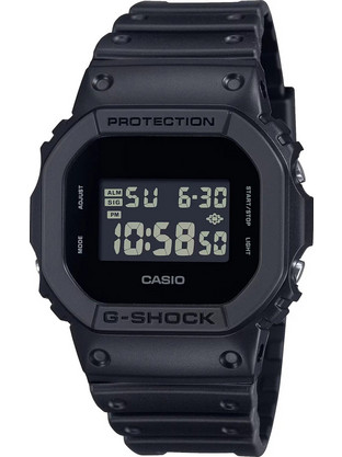 Casio G-Shock Ψηφιακό Ανδρικό Ρολόι Χρονογράφος με Μαύρο Καουτσούκ Λουράκι DW-5600UBB-1ER
