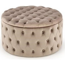 NUNEZ pouffe color: beige