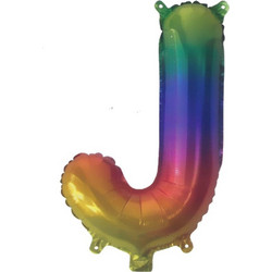 Μπαλόνι Γράμμα Rainbow 86cm - J - / Foil Balloon Letter J