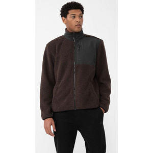 4F Ανδρική Ζακέτα Fleece με Φερμουάρ Καφέ 4FAW23TFLEM116-80S 4F Ανδρική Ζακέτα Fleece με Φερμουάρ Καφέ 4FAW23TFLEM116-80S