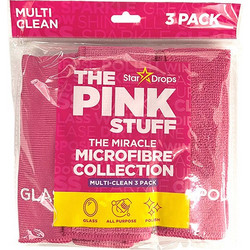 Πανάκια Καθαρισμού The Pink Stuff Microfibre Cleaning Cloth Pink (3 τμχ)