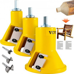 VEVOR Tenon Cutter, 1"/25,4mm & 1,5"/38mm & 2"/50,8mm, Premium κόφτης επίπλων από αλουμίνιο & ατσάλι, με διπλές ίσιες λεπίδες και βίδες με κουμπιά Home Master Kit, Εμπορικό εργαλείο εκκίνησης για το σ