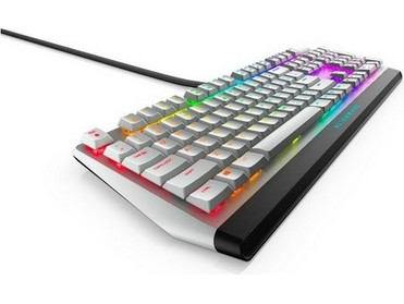 Dell Alienware AW510K Lunar Light Μηχανικό Gaming Πληκτρολόγιο με Cherry MX Red Low Profile Διακόπτες RGB White