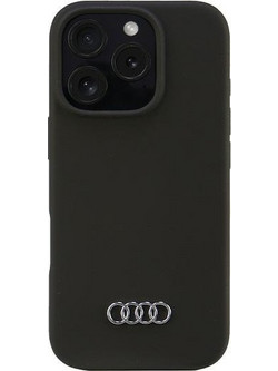Audi Silicone Case iPhone 16 Pro 6.3" black/black hardcase AU-LSRIP16P-Q3/D1-BK