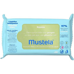 Mustela Organic Cotton Μωρομάντηλα με Νερό & Aloe Vera 60τμχ