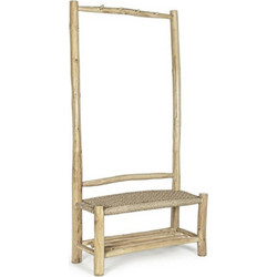 Έπιπλο εισόδου Nextdeco Kwarta κρεμάστρα παπουτσοθήκη teak Υ180x90x40εκ