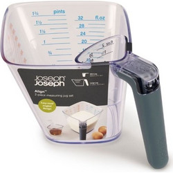 Joseph Joseph Align 2-piece Easy-read Grey Measuring Jug Set