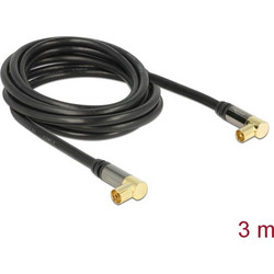 Delock Καλώδιο Κεραίας Coax Male to Coax Female 3m Black 88916