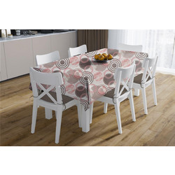 Καρές Αλέκιαστος Polycotton 90x90εκ. Circles 469 Coral DimCol - DimCol - 33313356007