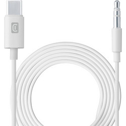 CELLULAR LINE 384097 Καλώδιο Ήχου Type-C/3,5mm Aux (1m) Λευκό AUXMUSICABLETYPECW