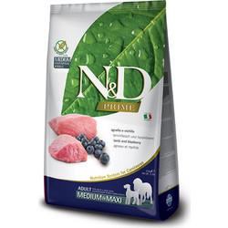 Farmina N&D Prime Grain Free Adult Medium & Maxi with Lamb & Blueberry 2.5kg