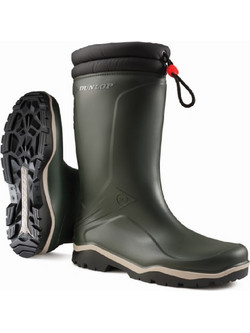 Dunlop Blizzard Γαλότσες Εργασίας Γονάτου με Γούνα Πράσινες