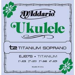 D'Addario EJ87S Σετ 4 Χορδές Ukelele Titanium 28-40" 1/4