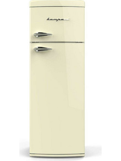 Bompani BODP606/C Retro Δίπορτο Ψυγείο 312lt Υ175.4xΠ60.5xΒ64cm Μπεζ