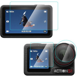 PULUZ 3-in-1 Tempered Glass Front and Back Screen DJI Osmo Action 5 Pro