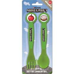 Minecraft plastic cutlery set - 2 pieces