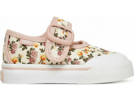Vans Mary Jane Παιδικές Μπαλαρίνες Πάνινες με Ρυθμιζόμενο Λουράκι Ροζ VN000CRY-BIY