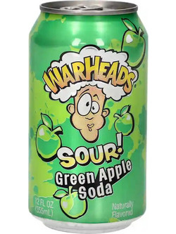 Ανθρακούχο Αναψυκτικό Warheads Sour Green Apple Soda 355ml