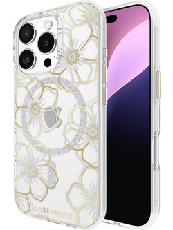 Case-Mate Floral Gems MagSafe - Case for iPhone 16 Pro (Gold) - (CM054416)