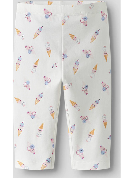 NAME IT NMFVIVIAN AOP CAPRI LEGGING 13228154-Bright WhiteIcecream White