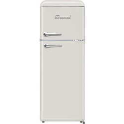 Bronxi BX-1510 Retro Δίπορτο Ψυγείο 160lt Υ147xΠ55xΒ58.5cm Μπεζ