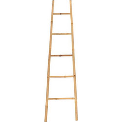 Κρεμάστρα Σκάλα Bamboo Για Πετσέτες Μπάνιου 5 Θέσεων Καφέ 40x150cm