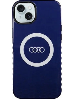 Audi IML Big Logo MagSafe case for iPhone 15 Plus / 14 Plus - blue - (AUDI000084-0)