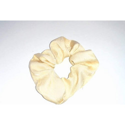 Γυαλιστερά scrunchies μαλλιών scr-01 Ecru