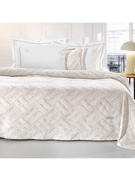 Κουβέρτα Lucid Natural Guy Laroche King Size 260x250cm Βαμβάκι-Chenille