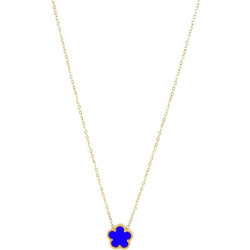Farma Bijoux Necklace Golden Chain with Blue Flower