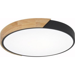 Πλαφονιέρα Φωτιστικό Οροφής LED 62W 3000K-6000K Dimmable Aglio Sunlight-AGLIO-60-BK-Μαύρο AGLIO-60-BK