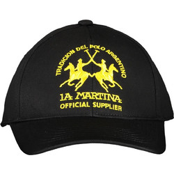 La Martina Ανδρικό Καπέλο Jockey Υφασμάτινο Μαύρο XUH001TW099-09999