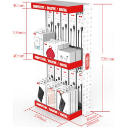 XO ZSJ002 Double deck desktop display rack 720x300x200