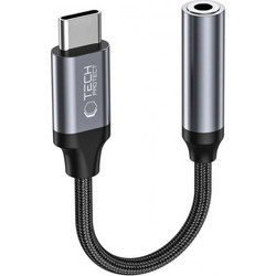 Tech-Protect Ultraboost Adapter USB Type C σε Mini Jack 3.5mm - Black - TECH-PROTECT