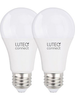 Έξυπνη λάμπα LED A60 2xE27 9,2W + remote control ρυθμιζόμενο λευκό 2700-6500Κ + RGB Lutec Connect - 1-T8731002316