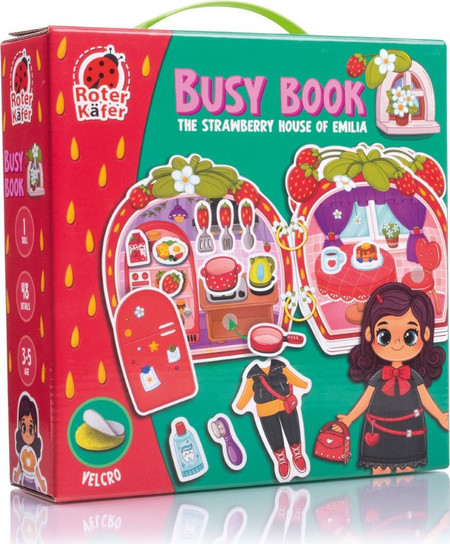 Busy Book με Velcro Φραουλόσπιτο